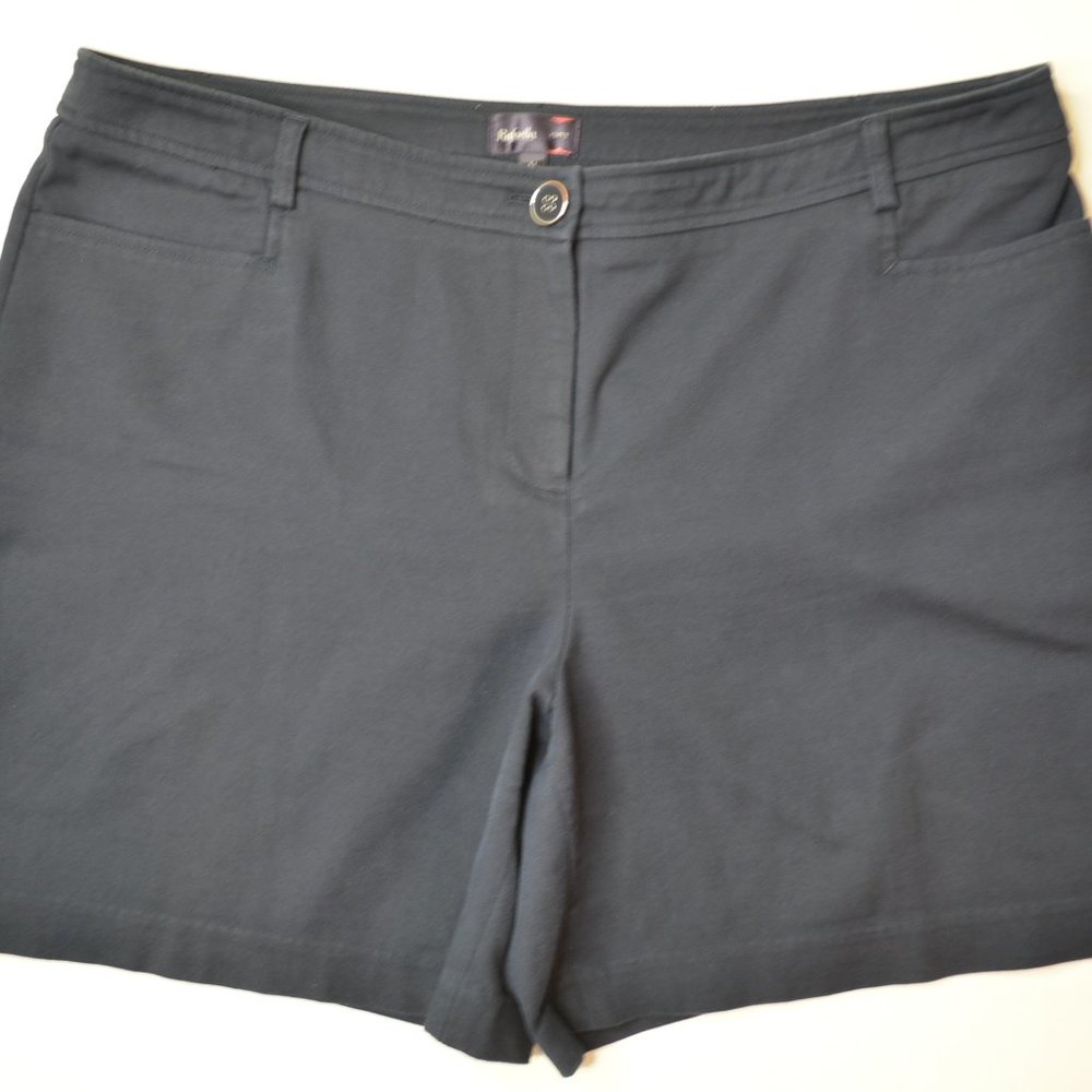 Rafaella CURVY Size 14 Womens Dark NAVY BLUE Stretch CASUAL Dress Trouser SHORTS